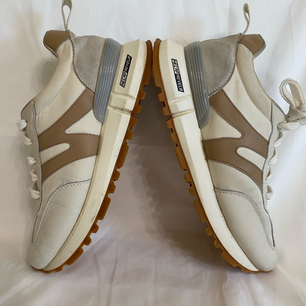 somiliss Women's Genuine Leather Suede Patchwork Sneakers, Size 10/EU 41